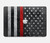 W3687 Firefighter Thin Red Line American Flag Funda Carcasa Case para MacBook Air 15″ (2023,2024) - A2941, A3114