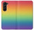 W3698 LGBT Gradient Pride Flag Funda Carcasa Case y Caso Del Tirón Funda para Samsung Galaxy Z Fold 5