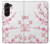 W3707 Pink Cherry Blossom Spring Flower Funda Carcasa Case y Caso Del Tirón Funda para Samsung Galaxy Z Fold 5