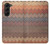 W3752 Zigzag Fabric Pattern Graphic Printed Funda Carcasa Case y Caso Del Tirón Funda para Samsung Galaxy Z Fold 5