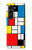 W3814 Piet Mondrian Line Art Composition Funda Carcasa Case y Caso Del Tirón Funda para Samsung Galaxy Z Fold 5