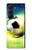 W3844 Glowing Football Soccer Ball Funda Carcasa Case y Caso Del Tirón Funda para Samsung Galaxy Z Fold 5