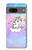 W3256 Cute Unicorn Cartoon Funda Carcasa Case y Caso Del Tirón Funda para Google Pixel 7a