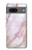 W3482 Soft Pink Marble Graphic Print Funda Carcasa Case y Caso Del Tirón Funda para Google Pixel 7a