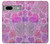 W3710 Pink Love Heart Funda Carcasa Case y Caso Del Tirón Funda para Google Pixel 7a