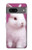 W3870 Cute Baby Bunny Funda Carcasa Case y Caso Del Tirón Funda para Google Pixel 7a