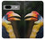 W3876 Colorful Hornbill Funda Carcasa Case y Caso Del Tirón Funda para Google Pixel 7a