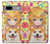 W3918 Baby Corgi Dog Corgi Girl Candy Funda Carcasa Case y Caso Del Tirón Funda para Google Pixel 7a