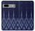 W3950 Textile Thai Blue Pattern Funda Carcasa Case y Caso Del Tirón Funda para Google Pixel 7a