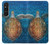 W1249 Blue Sea Turtle Funda Carcasa Case y Caso Del Tirón Funda para Sony Xperia 1 V