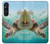 W1377 Ocean Sea Turtle Funda Carcasa Case y Caso Del Tirón Funda para Sony Xperia 1 V
