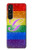 W2899 Rainbow LGBT Gay Pride Flag Funda Carcasa Case y Caso Del Tirón Funda para Sony Xperia 1 V