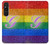 W2899 Rainbow LGBT Gay Pride Flag Funda Carcasa Case y Caso Del Tirón Funda para Sony Xperia 1 V