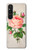 W3079 Vintage Pink Rose Funda Carcasa Case y Caso Del Tirón Funda para Sony Xperia 1 V