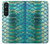 W3414 Green Snake Scale Graphic Print Funda Carcasa Case y Caso Del Tirón Funda para Sony Xperia 1 V