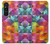 W3477 Abstract Diamond Pattern Funda Carcasa Case y Caso Del Tirón Funda para Sony Xperia 1 V