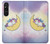 W3485 Cute Unicorn Sleep Funda Carcasa Case y Caso Del Tirón Funda para Sony Xperia 1 V