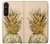 W3490 Gold Pineapple Funda Carcasa Case y Caso Del Tirón Funda para Sony Xperia 1 V