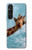 W3680 Cute Smile Giraffe Funda Carcasa Case y Caso Del Tirón Funda para Sony Xperia 1 V