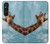 W3680 Cute Smile Giraffe Funda Carcasa Case y Caso Del Tirón Funda para Sony Xperia 1 V