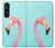 W3708 Pink Flamingo Funda Carcasa Case y Caso Del Tirón Funda para Sony Xperia 1 V