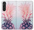 W3711 Pink Pineapple Funda Carcasa Case y Caso Del Tirón Funda para Sony Xperia 1 V