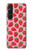 W3719 Strawberry Pattern Funda Carcasa Case y Caso Del Tirón Funda para Sony Xperia 1 V