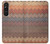 W3752 Zigzag Fabric Pattern Graphic Printed Funda Carcasa Case y Caso Del Tirón Funda para Sony Xperia 1 V