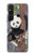 W3793 Cute Baby Panda Snow Painting Funda Carcasa Case y Caso Del Tirón Funda para Sony Xperia 1 V