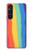 W3799 Cute Vertical Watercolor Rainbow Funda Carcasa Case y Caso Del Tirón Funda para Sony Xperia 1 V