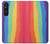 W3799 Cute Vertical Watercolor Rainbow Funda Carcasa Case y Caso Del Tirón Funda para Sony Xperia 1 V