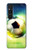 W3844 Glowing Football Soccer Ball Funda Carcasa Case y Caso Del Tirón Funda para Sony Xperia 1 V