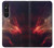 W3897 Red Nebula Space Funda Carcasa Case y Caso Del Tirón Funda para Sony Xperia 1 V