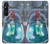 W3912 Cute Little Mermaid Aqua Spa Funda Carcasa Case y Caso Del Tirón Funda para Sony Xperia 1 V