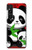 W3929 Cute Panda Eating Bamboo Funda Carcasa Case y Caso Del Tirón Funda para Sony Xperia 1 V