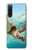 W1377 Ocean Sea Turtle Funda Carcasa Case y Caso Del Tirón Funda para Sony Xperia 10 V