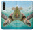 W1377 Ocean Sea Turtle Funda Carcasa Case y Caso Del Tirón Funda para Sony Xperia 10 V