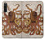 W2801 Vintage Octopus Funda Carcasa Case y Caso Del Tirón Funda para Sony Xperia 10 V