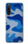 W2958 Army Blue Camo Camouflage Funda Carcasa Case y Caso Del Tirón Funda para Sony Xperia 10 V