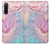 W3050 Vintage Pastel Flowers Funda Carcasa Case y Caso Del Tirón Funda para Sony Xperia 10 V