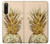 W3490 Gold Pineapple Funda Carcasa Case y Caso Del Tirón Funda para Sony Xperia 10 V