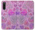 W3710 Pink Love Heart Funda Carcasa Case y Caso Del Tirón Funda para Sony Xperia 10 V