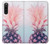 W3711 Pink Pineapple Funda Carcasa Case y Caso Del Tirón Funda para Sony Xperia 10 V