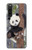 W3793 Cute Baby Panda Snow Painting Funda Carcasa Case y Caso Del Tirón Funda para Sony Xperia 10 V