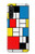 W3814 Piet Mondrian Line Art Composition Funda Carcasa Case y Caso Del Tirón Funda para Sony Xperia 10 V