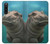 W3871 Cute Baby Hippo Hippopotamus Funda Carcasa Case y Caso Del Tirón Funda para Sony Xperia 10 V