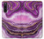 W3896 Purple Marble Gold Streaks Funda Carcasa Case y Caso Del Tirón Funda para Sony Xperia 10 V