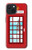 W2059 England British Telephone Box Minimalist Funda Carcasa Case y Caso Del Tirón Funda para iPhone 15