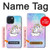 W3256 Cute Unicorn Cartoon Funda Carcasa Case y Caso Del Tirón Funda para iPhone 15