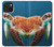 W3497 Green Sea Turtle Funda Carcasa Case y Caso Del Tirón Funda para iPhone 15